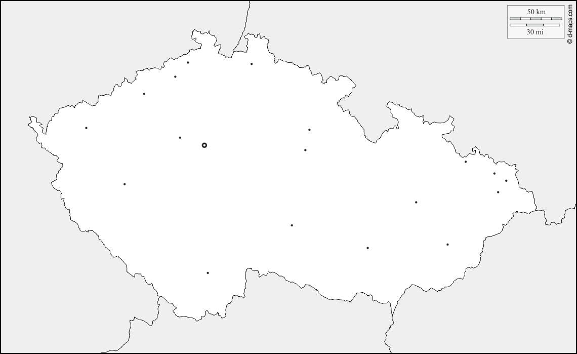Czechia白地図