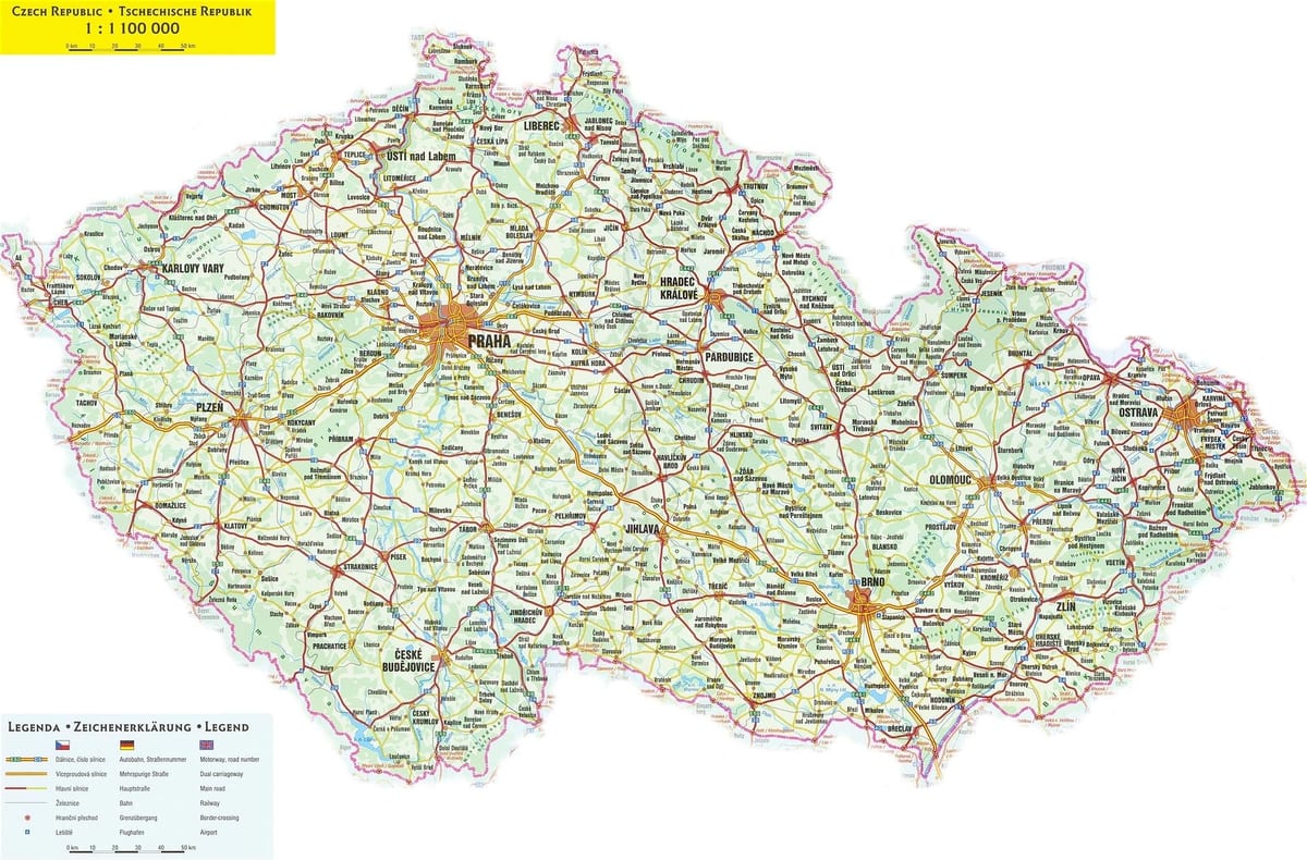 Czechia輸送地図