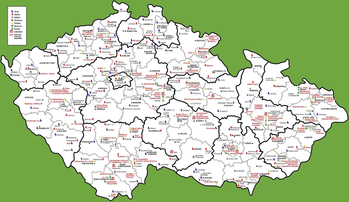Czechia魅力を地図