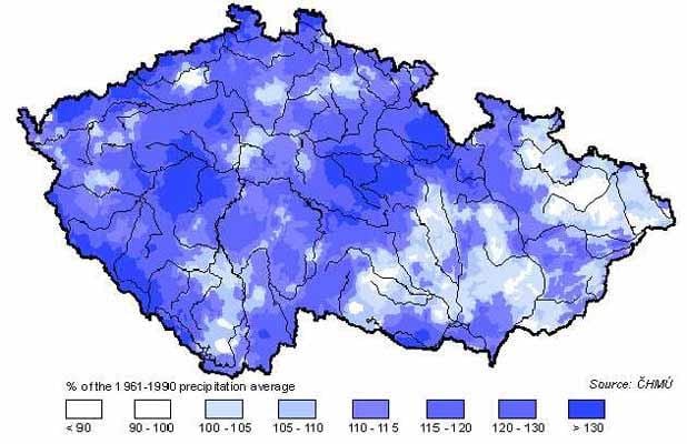 Czechia雨の地図