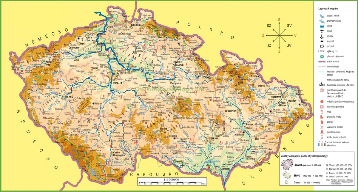地図チェコ共和国
