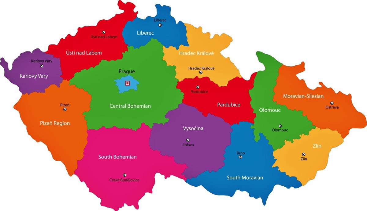 Czechia地域地図