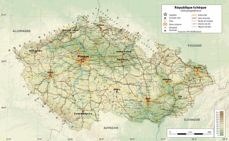 Czechia地理-地図