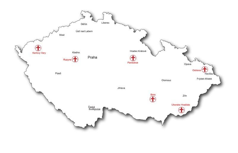 Czechia空港地図