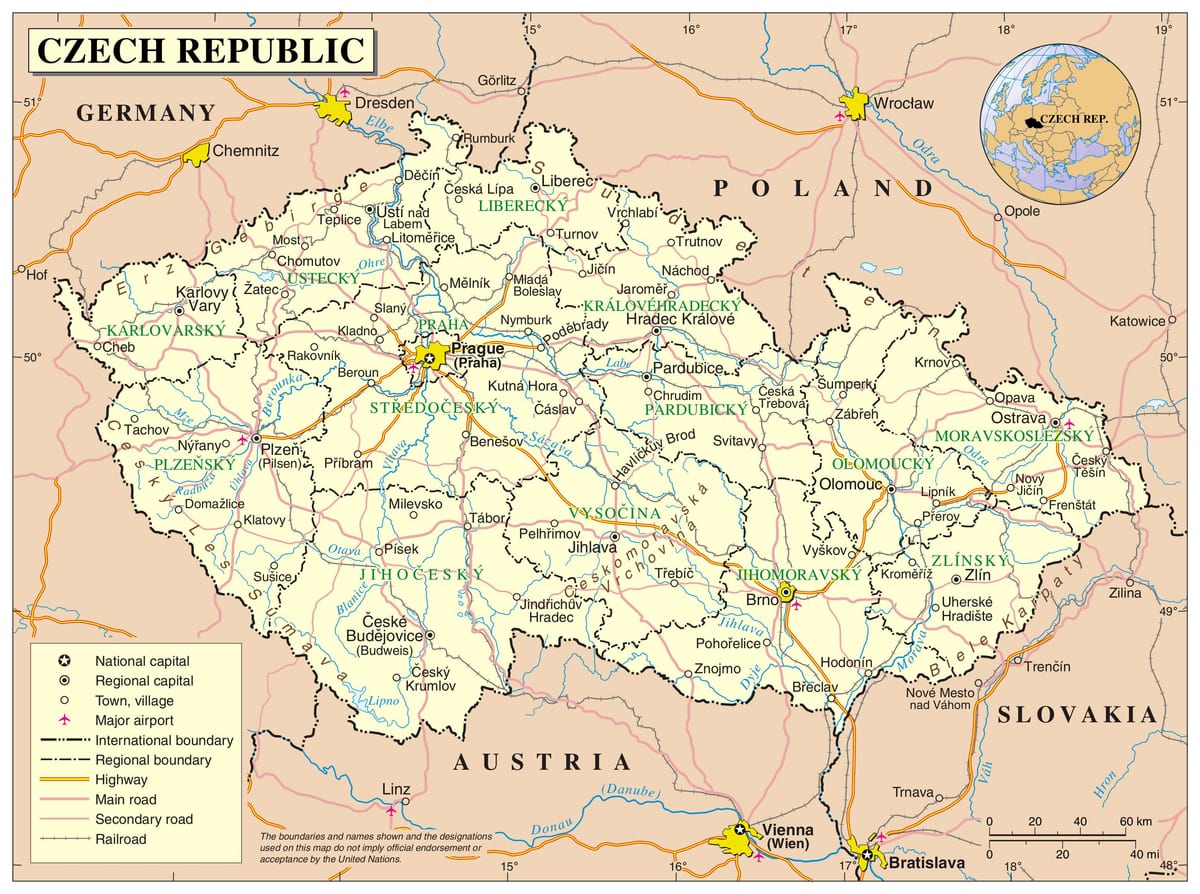 地図Czechia