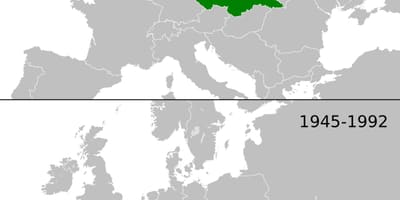 地図の欧州チェコスロバキア