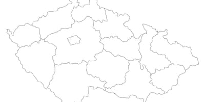 チェコ共和国のベクトルの地図