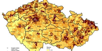 Czechia人口地図