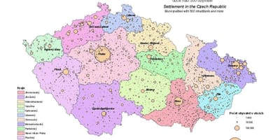 Czechia市町村の地図