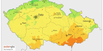Czechia陽の地図