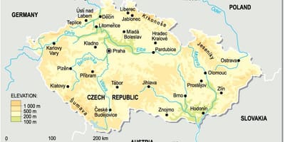 Czechia標高地図