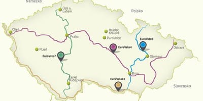 Czechiaサイクリングの地図
