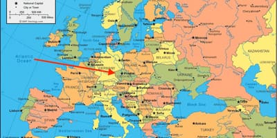 地図のチェコ共和国欧州