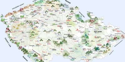 城チェコ共和国-地図
